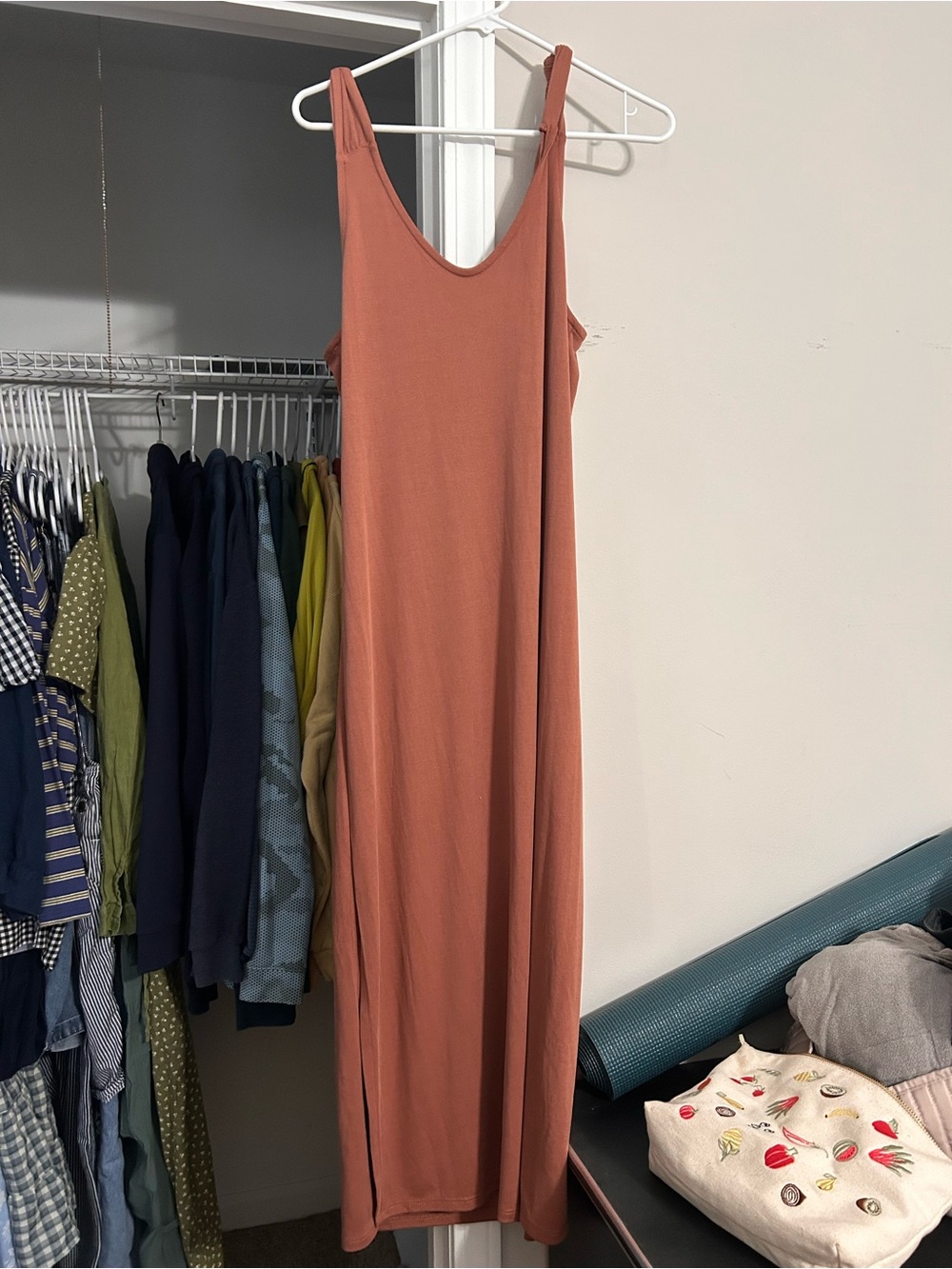 Wishlist Rust Terracotta Scoop Neck Dress